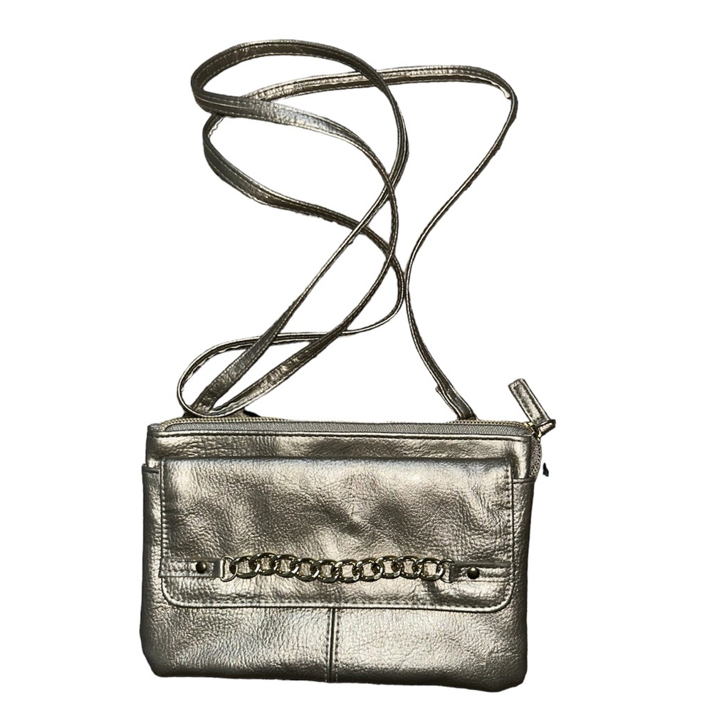 Double sided purse w/ gold chain